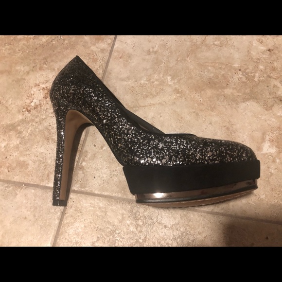 Vince Camuto Glitter High Heels - Picture 5 of 7